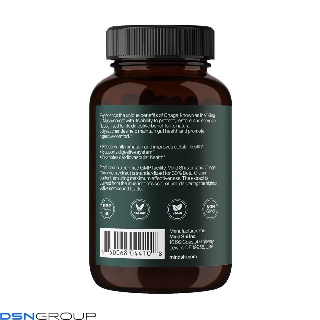 Chaga Mushroom 1000 mg - 60 vegcaps (Затерта дата)
