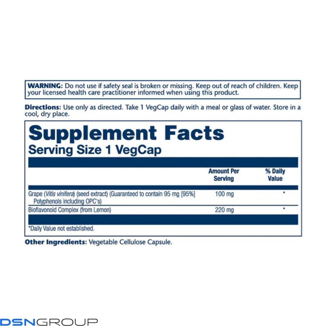 Grape Seed Extract 100mg - 60 vcaps