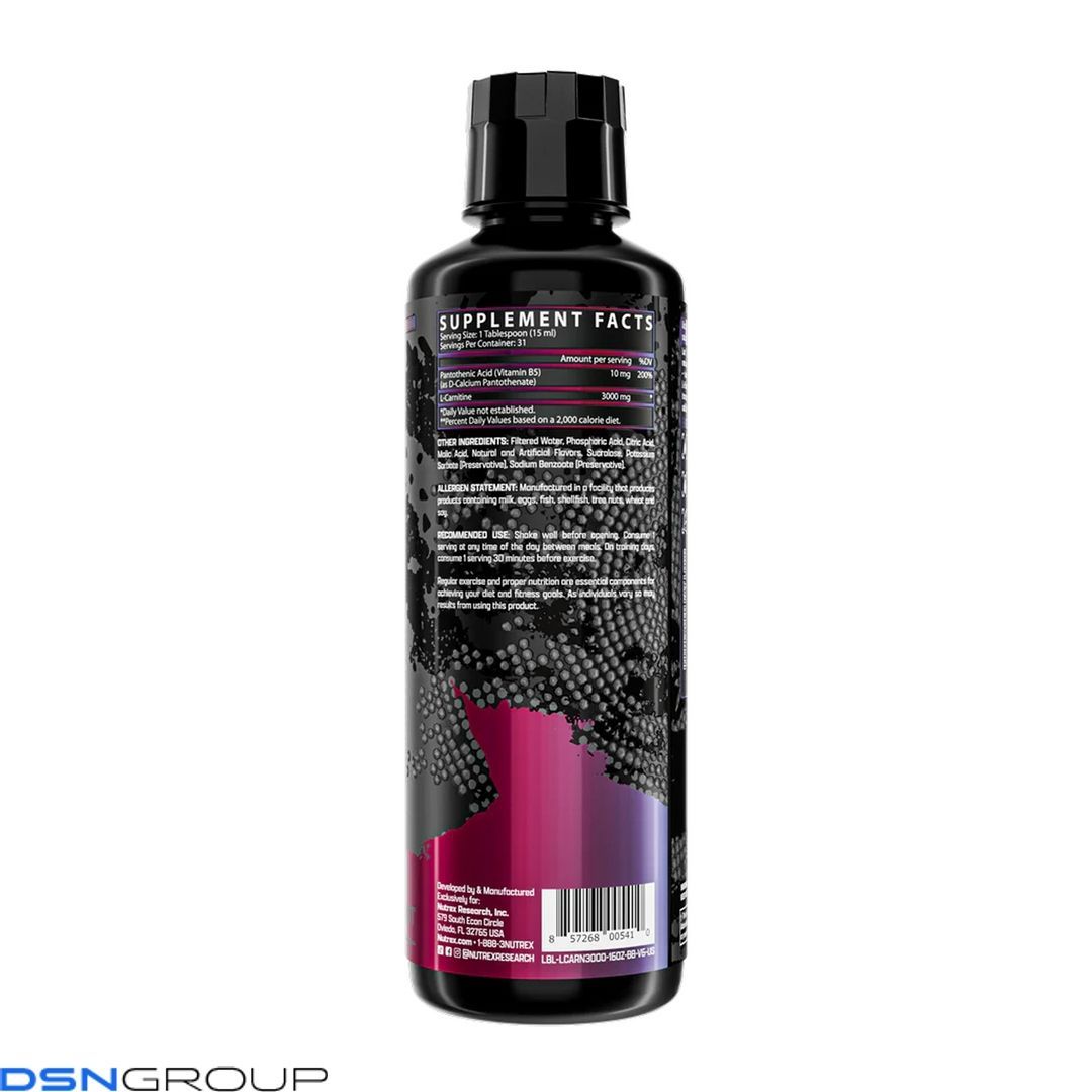 Liquid L-Carnitine 3000 - 480ml Berry Blast