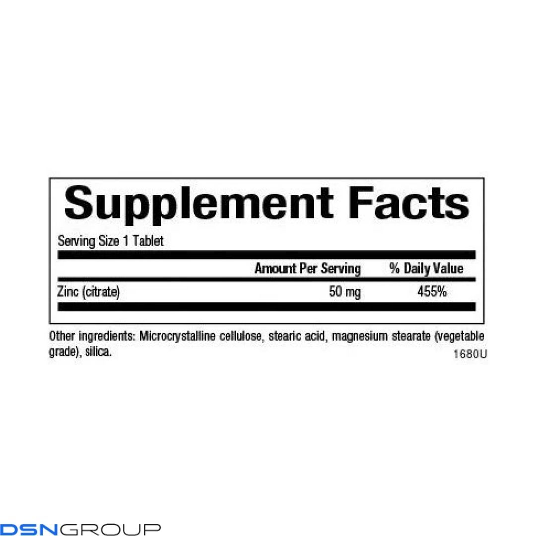 Zinc Citrate 50mg - 90 tabs