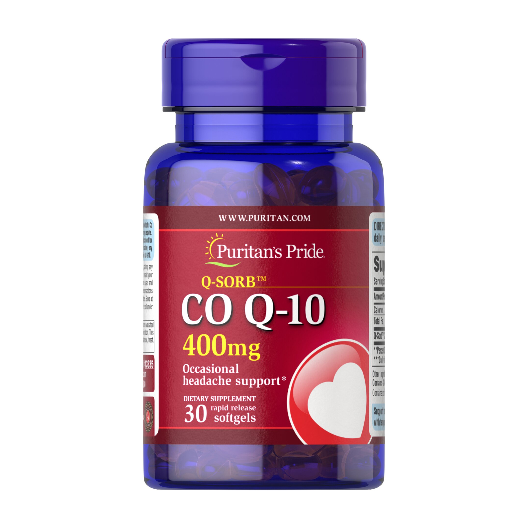 Q-SORB™ Co Q-10 400 мг, 30 м’яких капсул — Puritans Pride