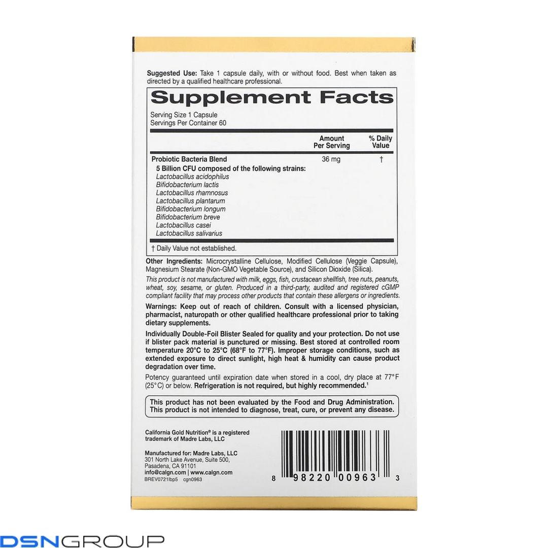 LactoBif 5 Probiotics - 60 veg caps