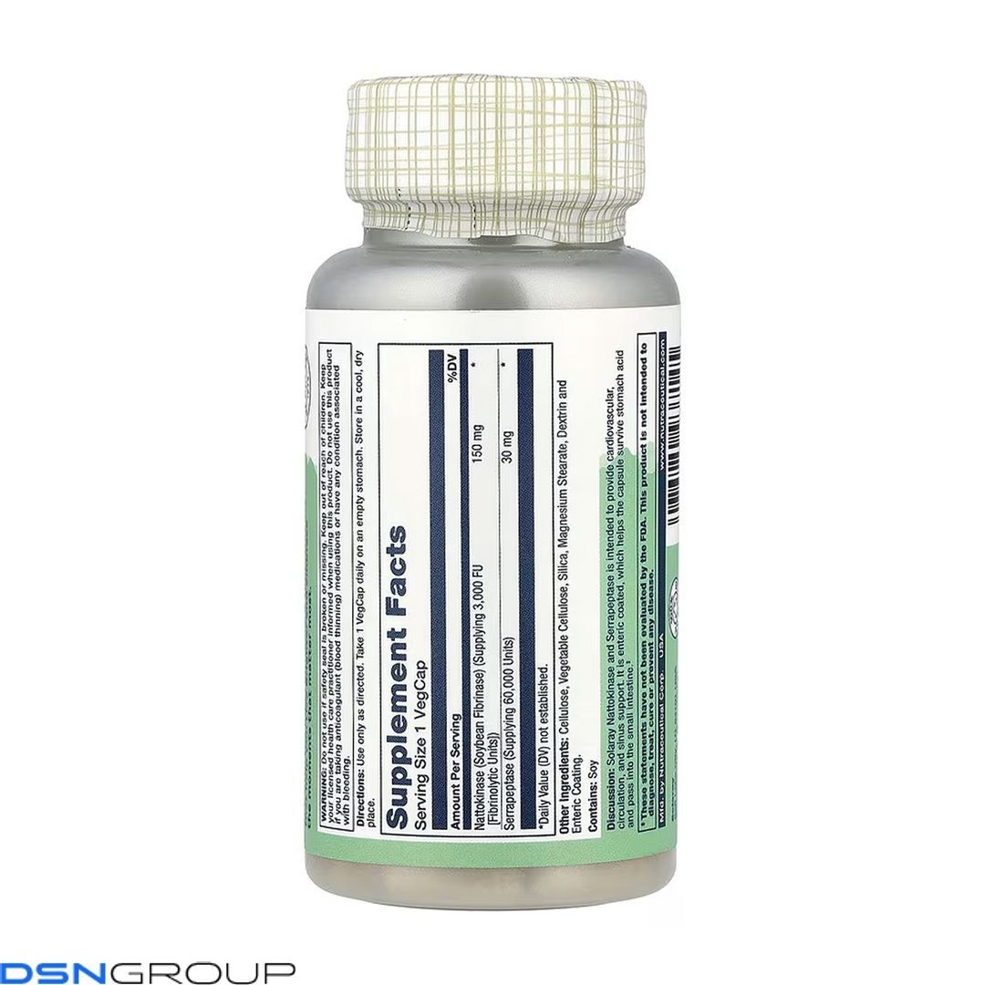 Nattokinase & Serrapeptase - 30 vcaps