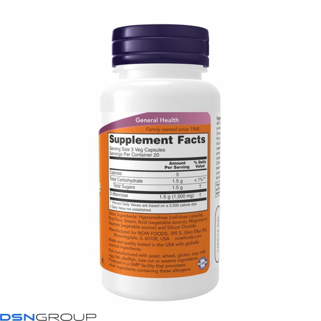 D-Mannose 500 mg - 120 Caps 100-58-8831431-20 фото D-Mannose 500 mg - 120 Caps