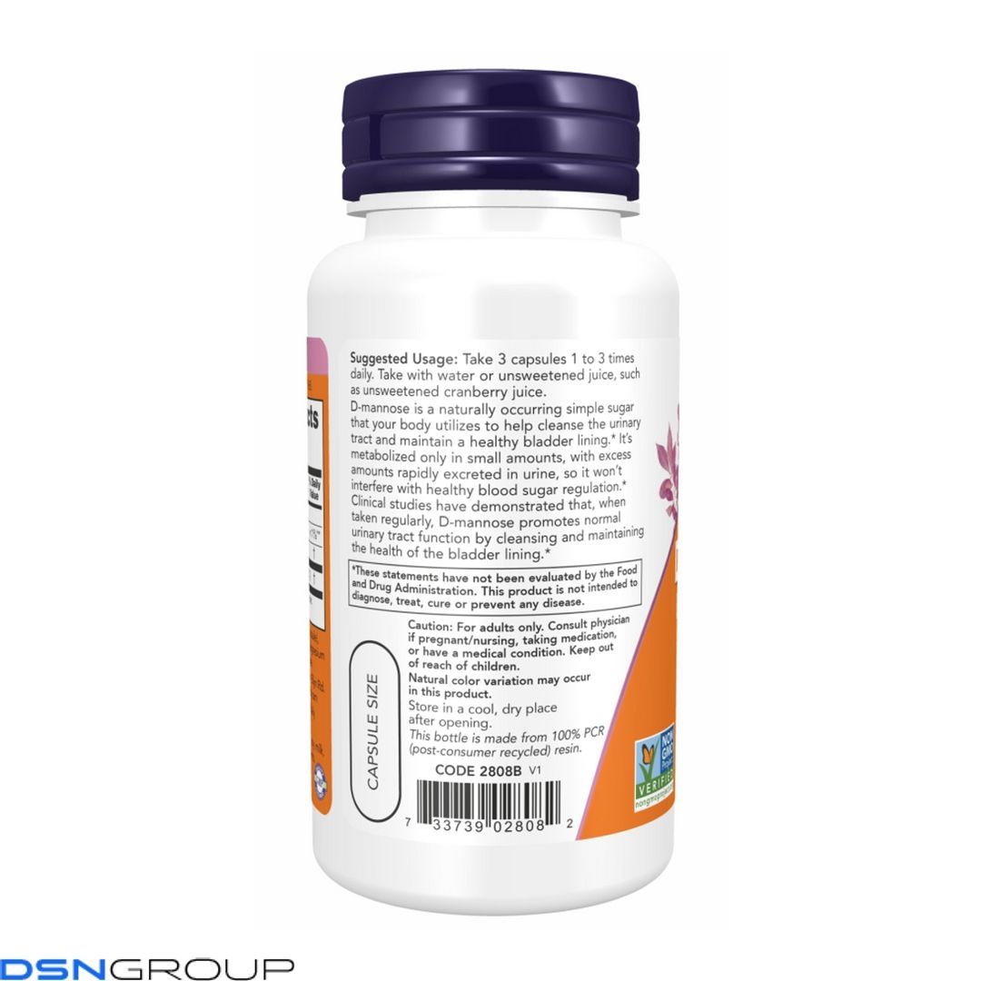 D-Mannose 500 mg - 120 Caps 100-58-8831431-20 фото D-Mannose 500 mg - 120 Caps