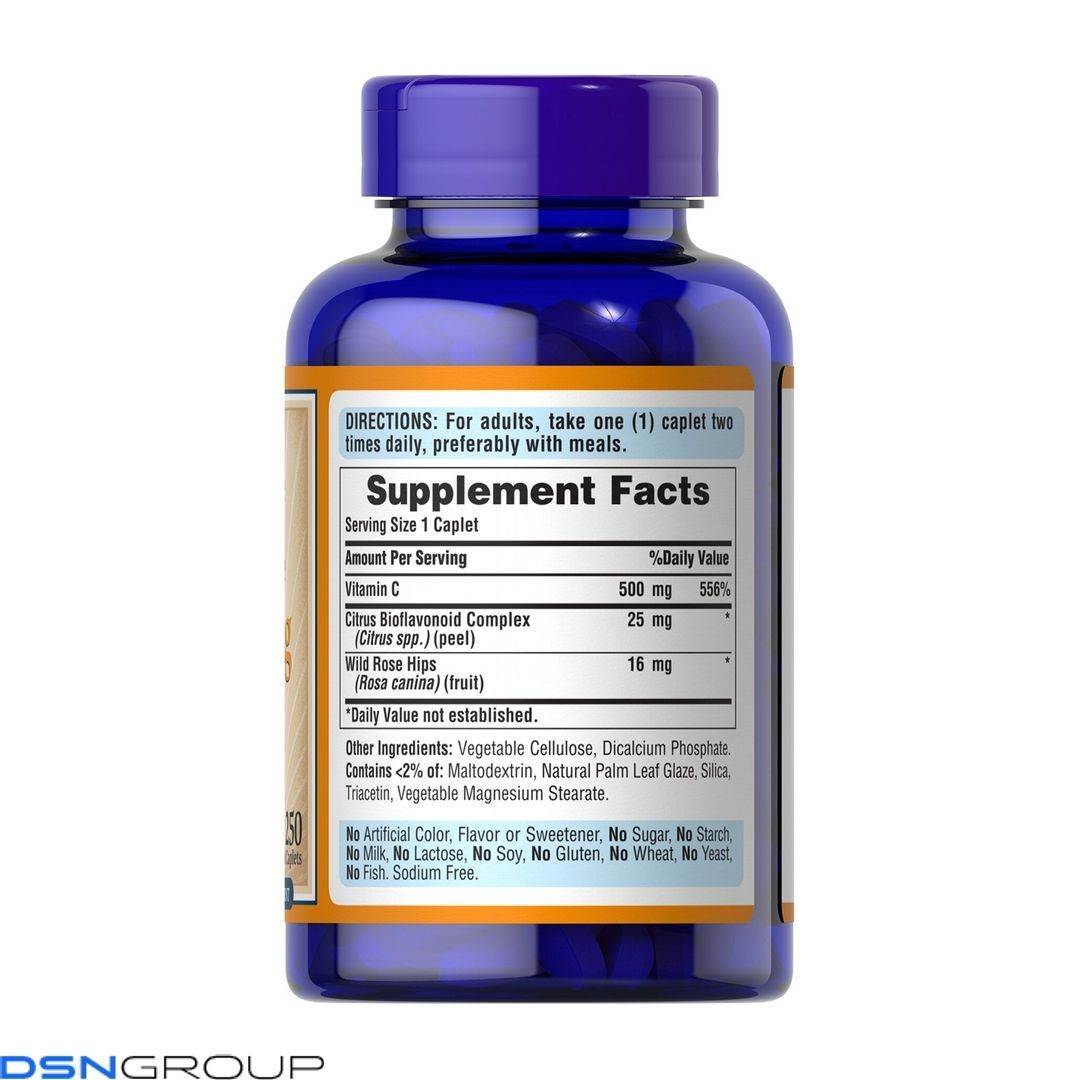 Vitamin C-500 mg with Rose Hips Time Release - 250 caps