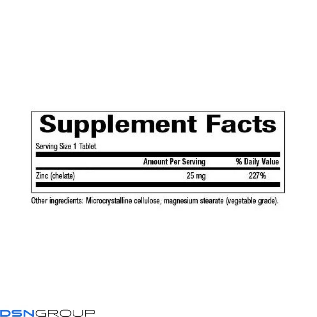 Zinc Chelate 25mg - 90 tabs