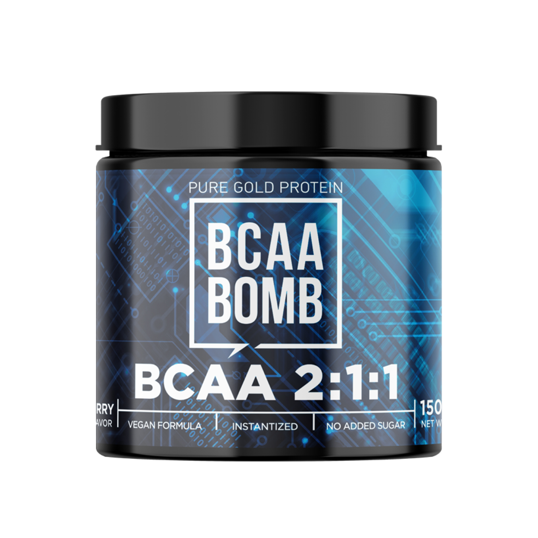 BCAA Bomb 2:1:1 Pure Gold, порошок со вкусом клубники, 150 г