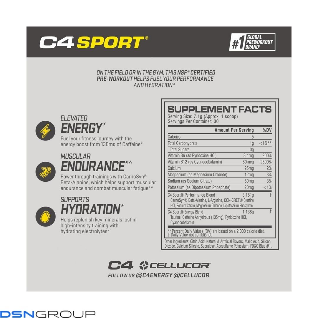 C4 Pre Workout - 213g Blue Raspberry