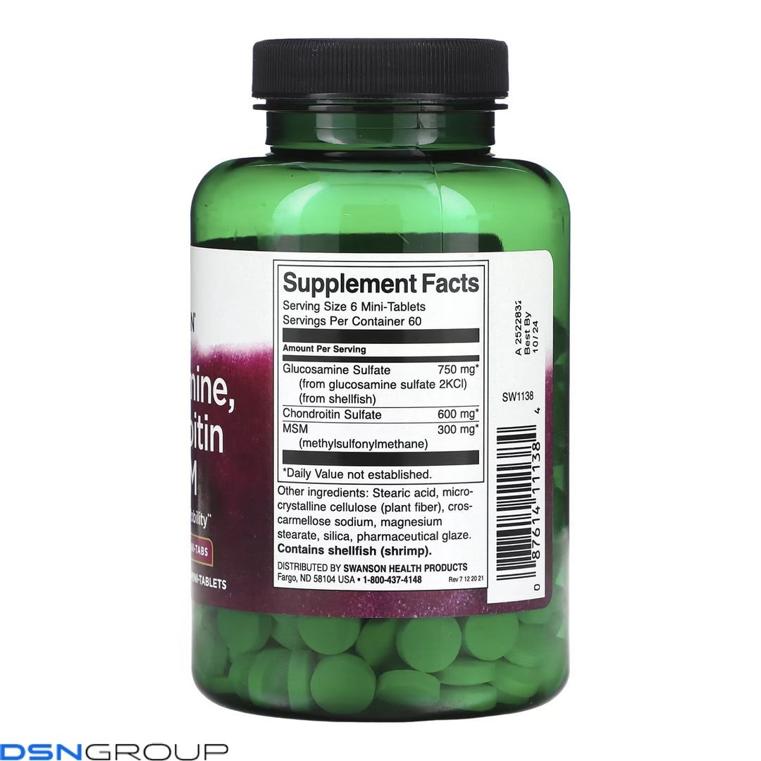 Glucosamine, Chondroitin & Msm Mini Tabs - 360 tabs