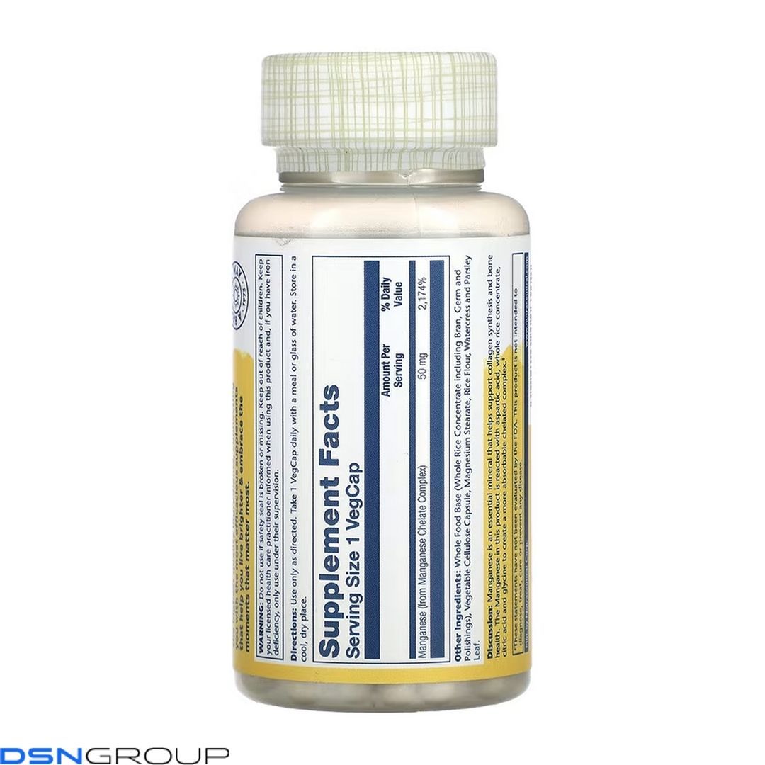 Manganese 50mg - 100 vcaps