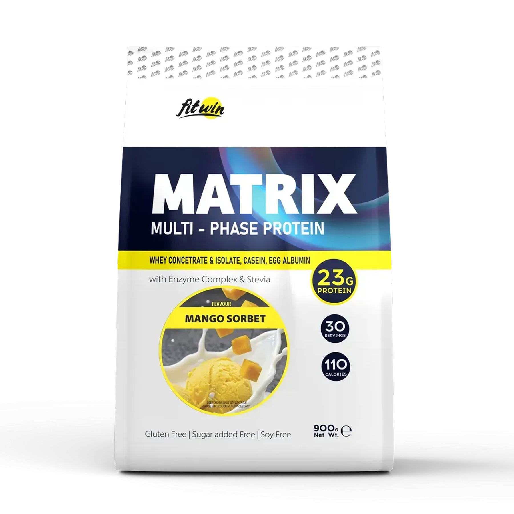 Протеїновий комплекс FitWin Matrix, манговий сорбет, 900 г