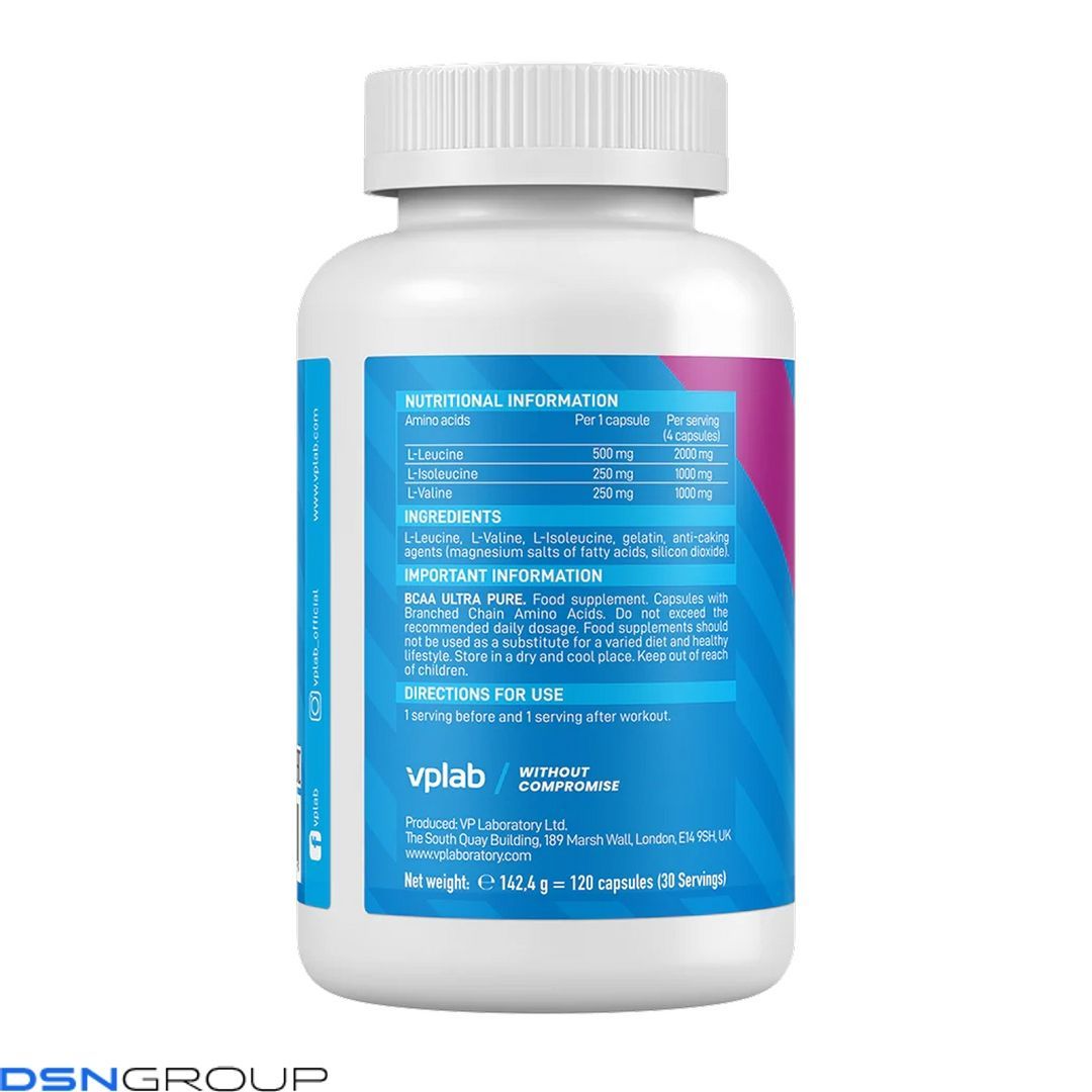 BCAA Ultra Pure - 120 caps 2023-10-5722 фото BCAA Ultra Pure - 120 caps