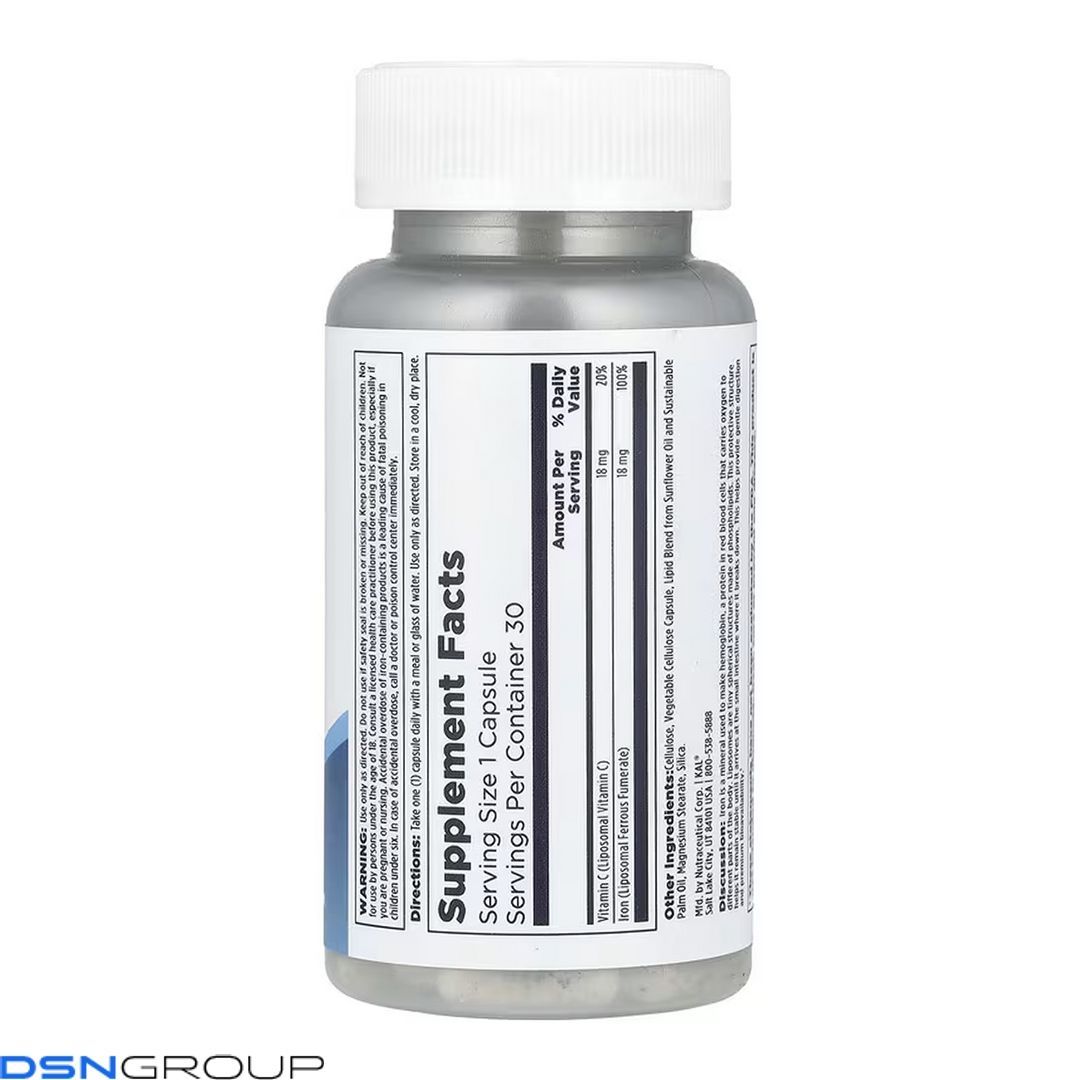 Liposomal Iron 18mg - 30 vcaps