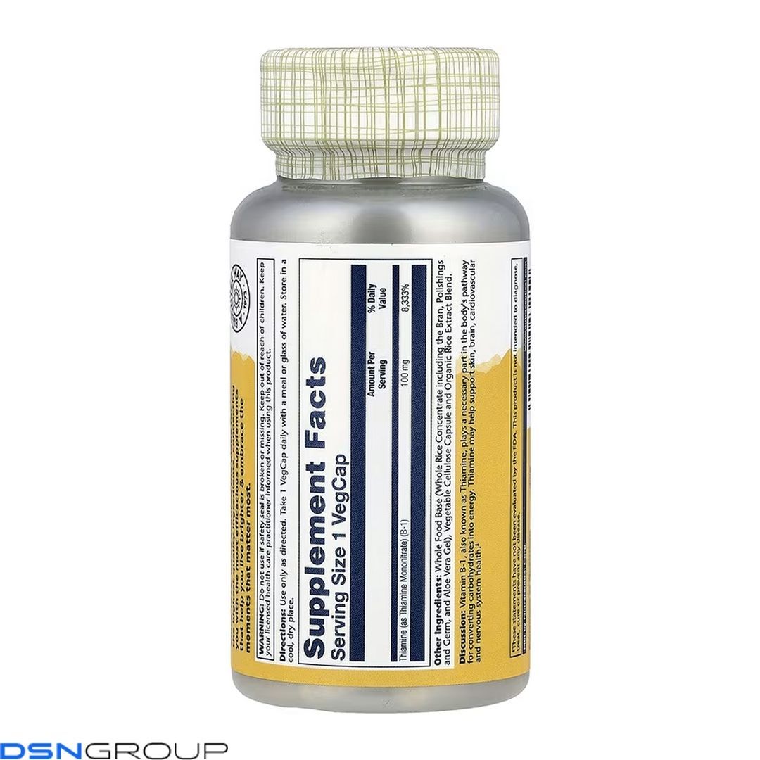 Vitamin B-1 100mg - 100 vcaps