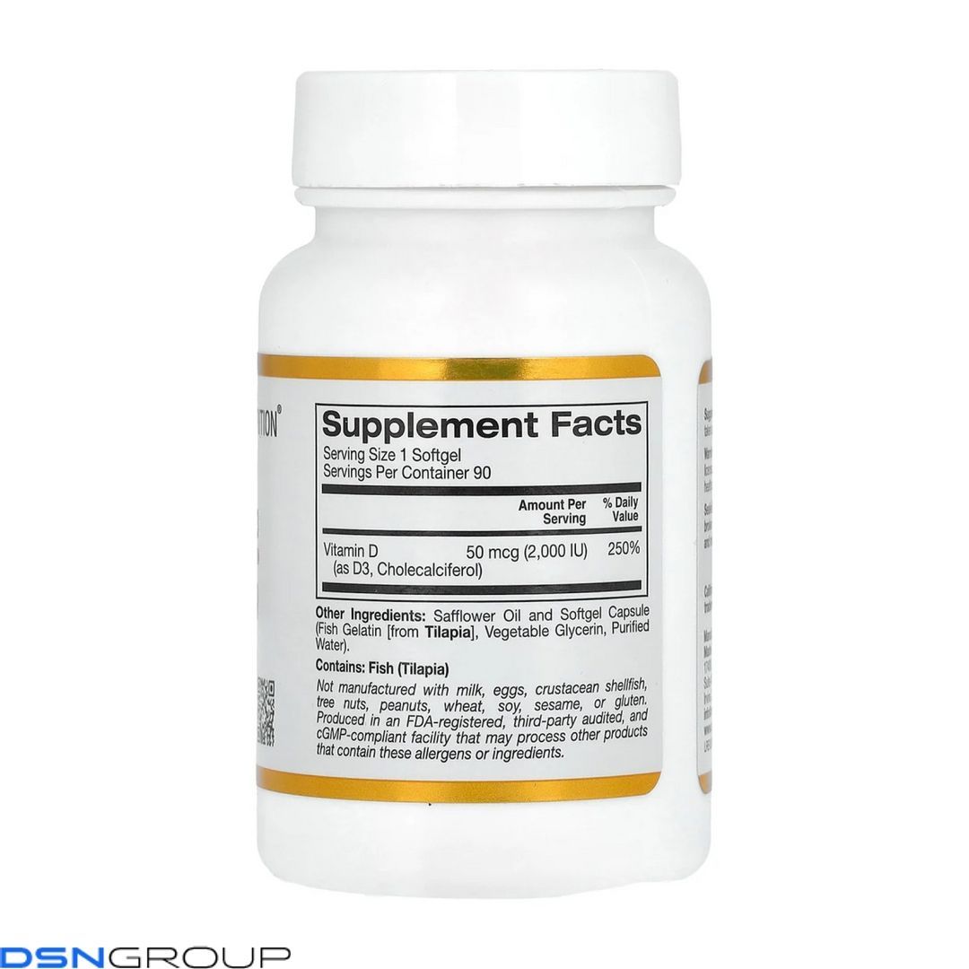Vitamin D3 50mcg (2000IU) - 90 softgels