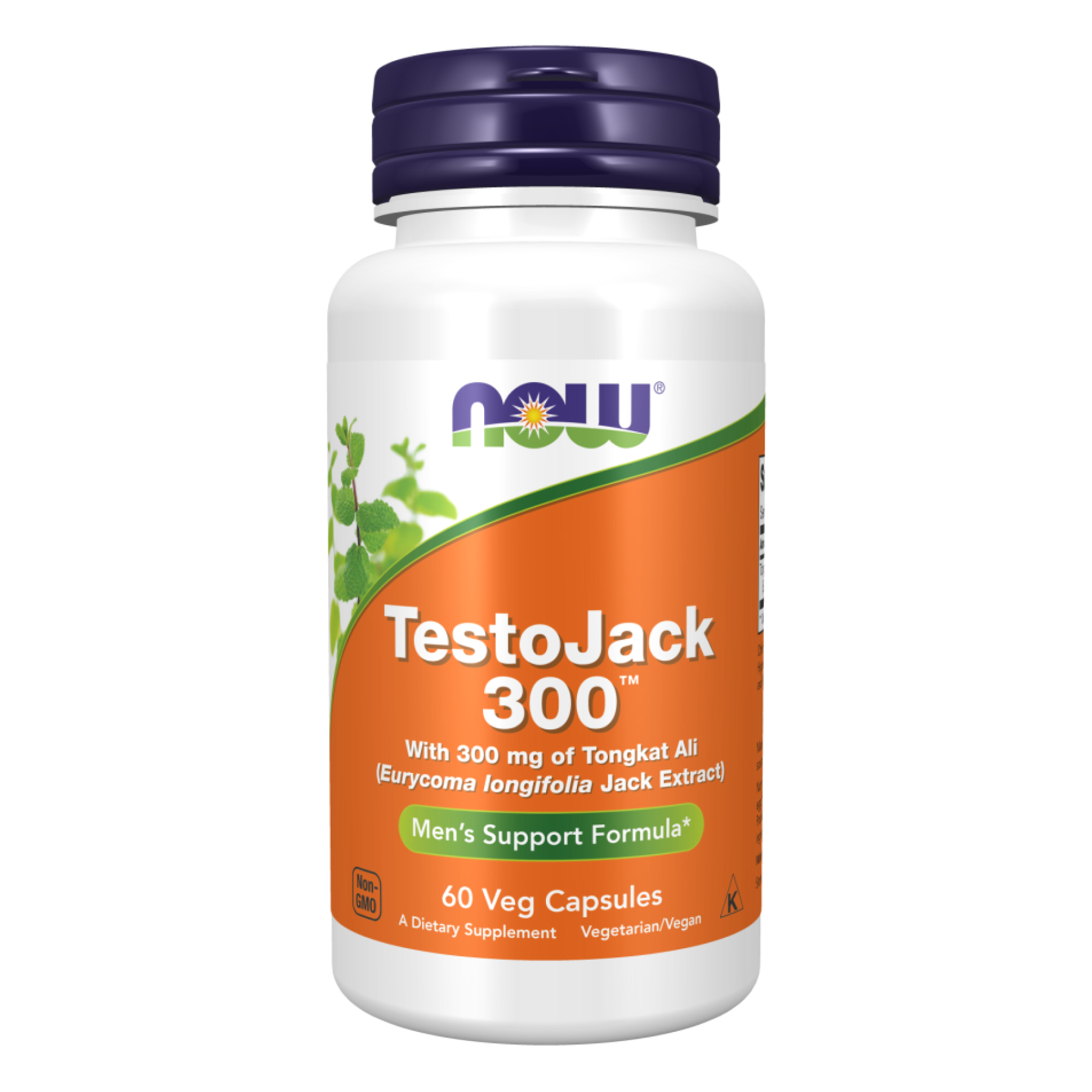 TestoJack 300 NOW Foods — екстракт тонгкат алі (еврикома), 300 мг, 60 капсул