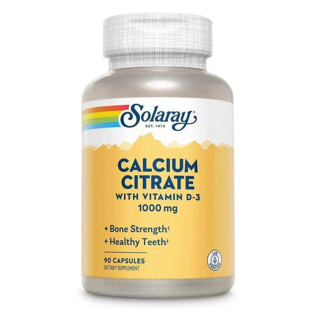 Calcium w/ D3 Citrate 1000mg - 90 caps (Повреждена банка)