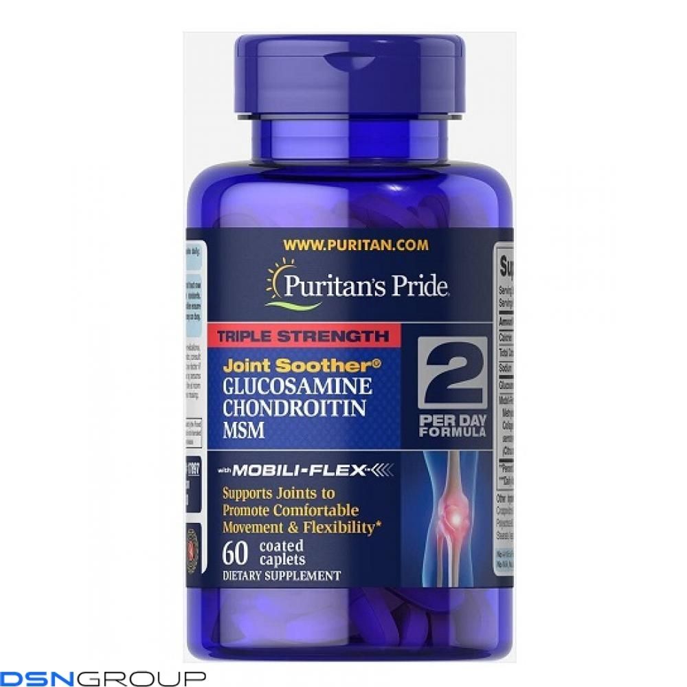 Glucosamine Chondroitin MSM Triple Strength - 60 caplets 100-56-8005462-20 фото Glucosamine Chondroitin MSM Triple Strength - 60 caplets
