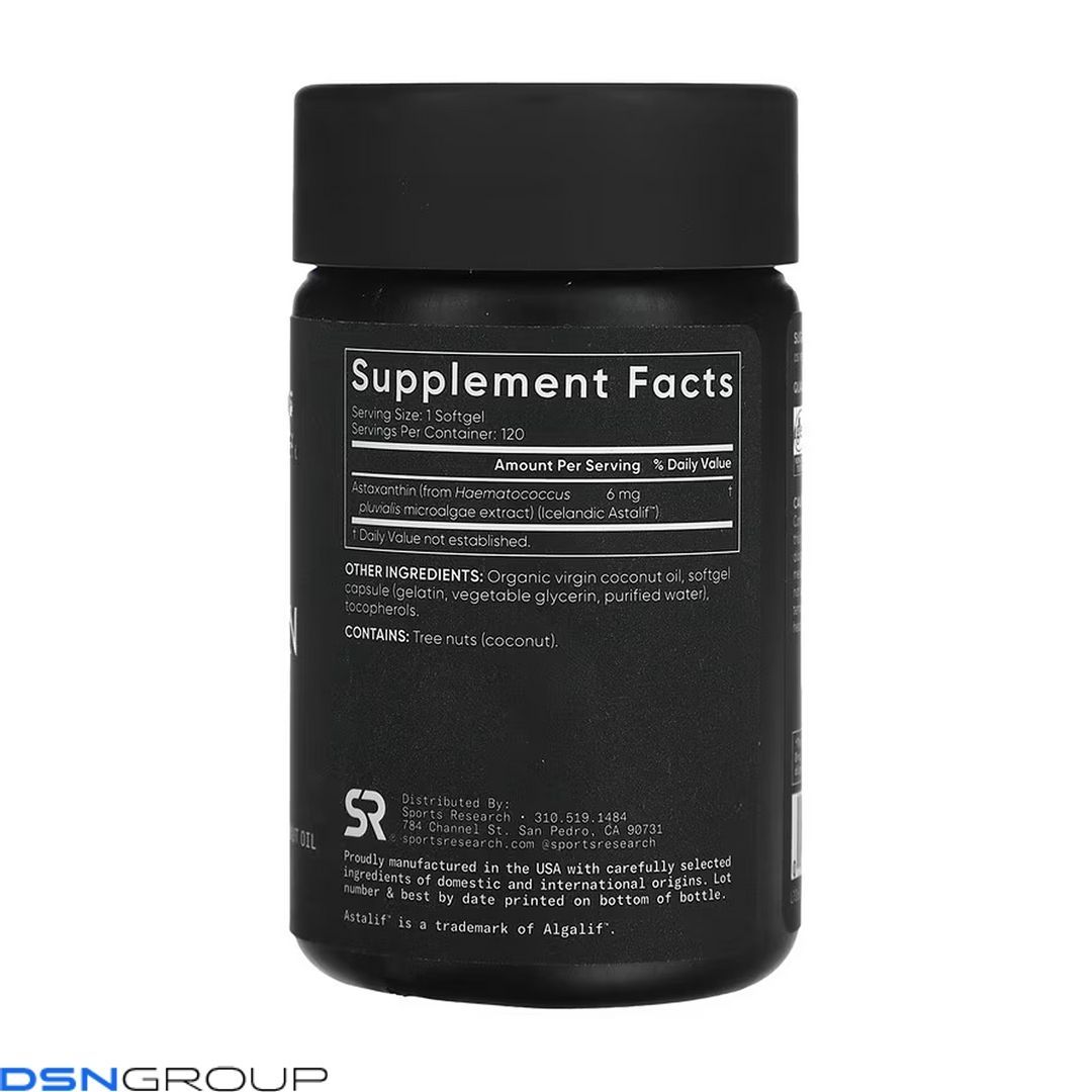 Astaxanthin 6mg - 120 softgels