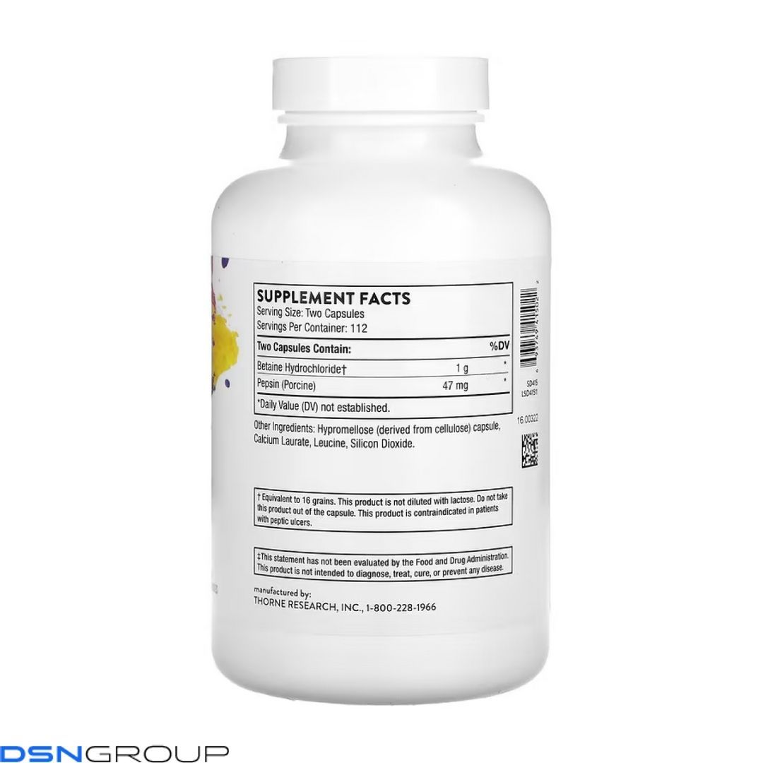 Betaine HCL & Pepsin - 225 caps