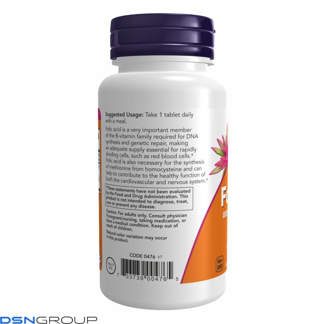 Folic Acid 800mcg - 250 tabs