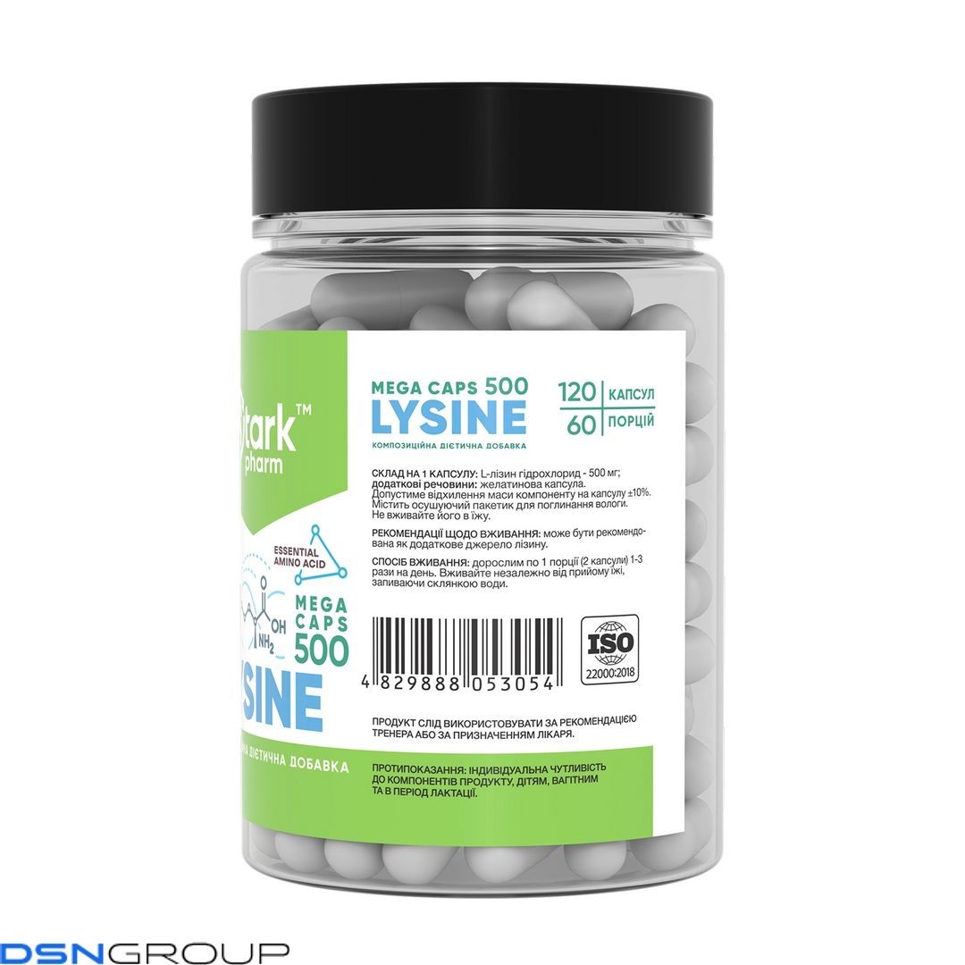 Lysine Mega caps 500mg - 120 caps