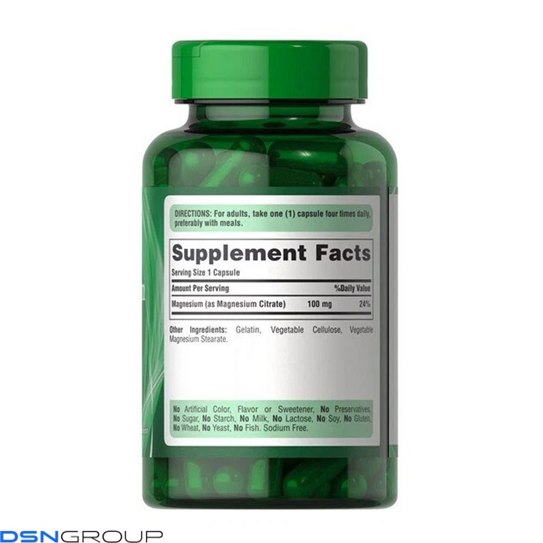 Magnesium Citrate 100mg - 100 caps