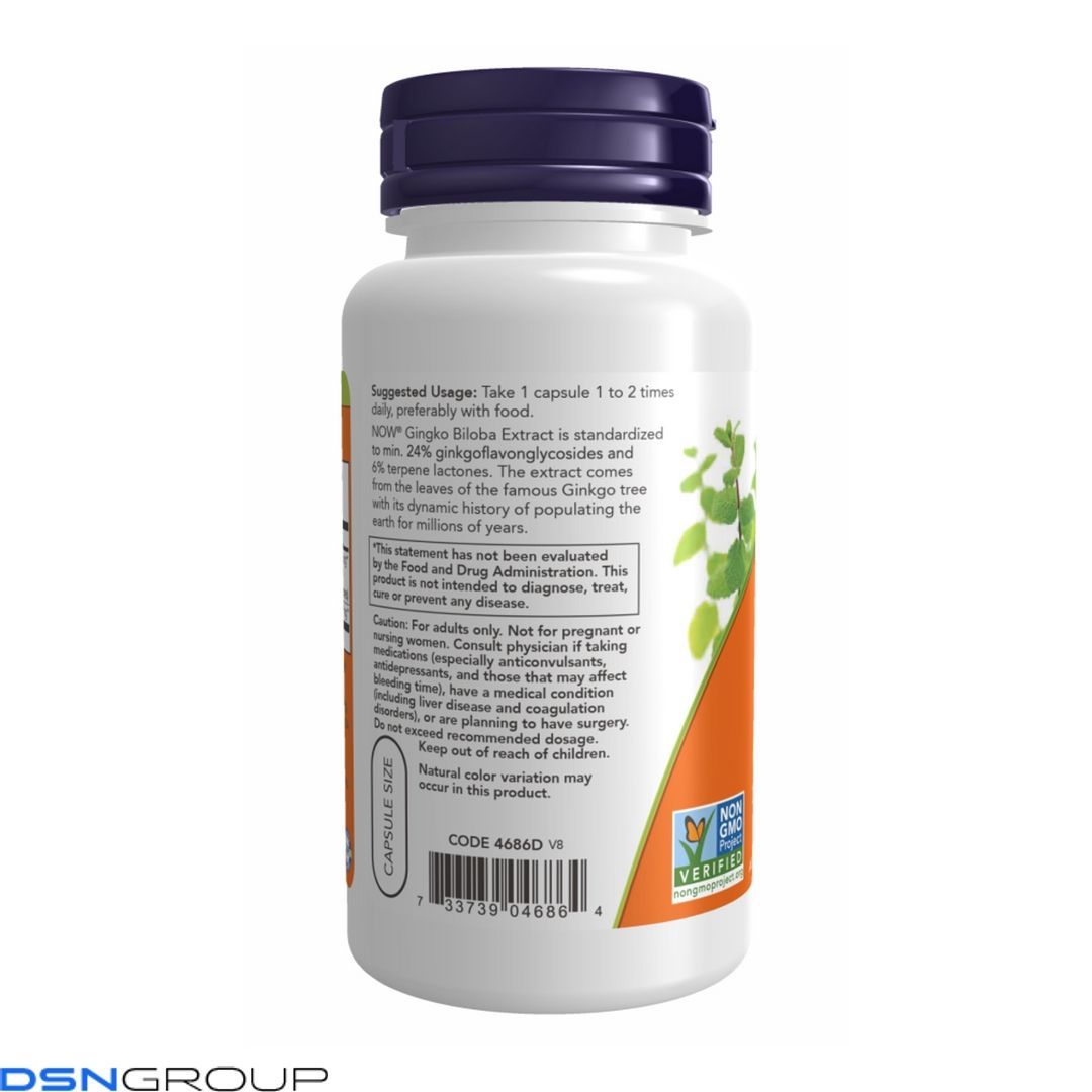 Ginkgo Biloba 60 mg - 120 vcaps 2022-10-2320 фото Ginkgo Biloba 60 mg - 120 vcaps
