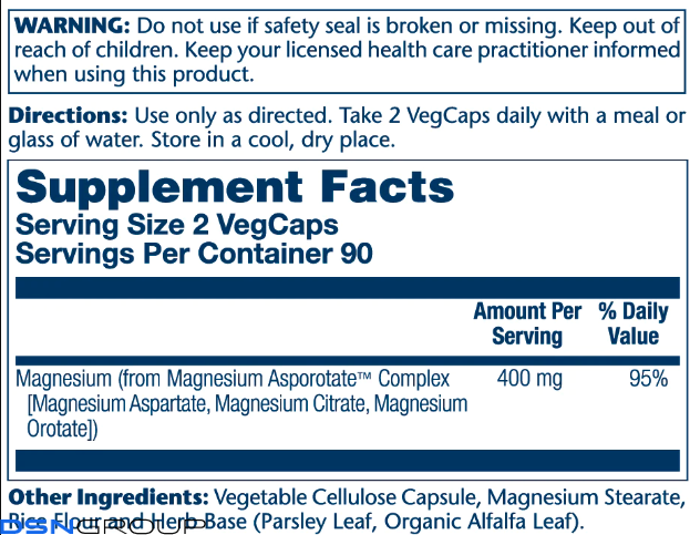 Magnesium Asporotate - 180 vcaps