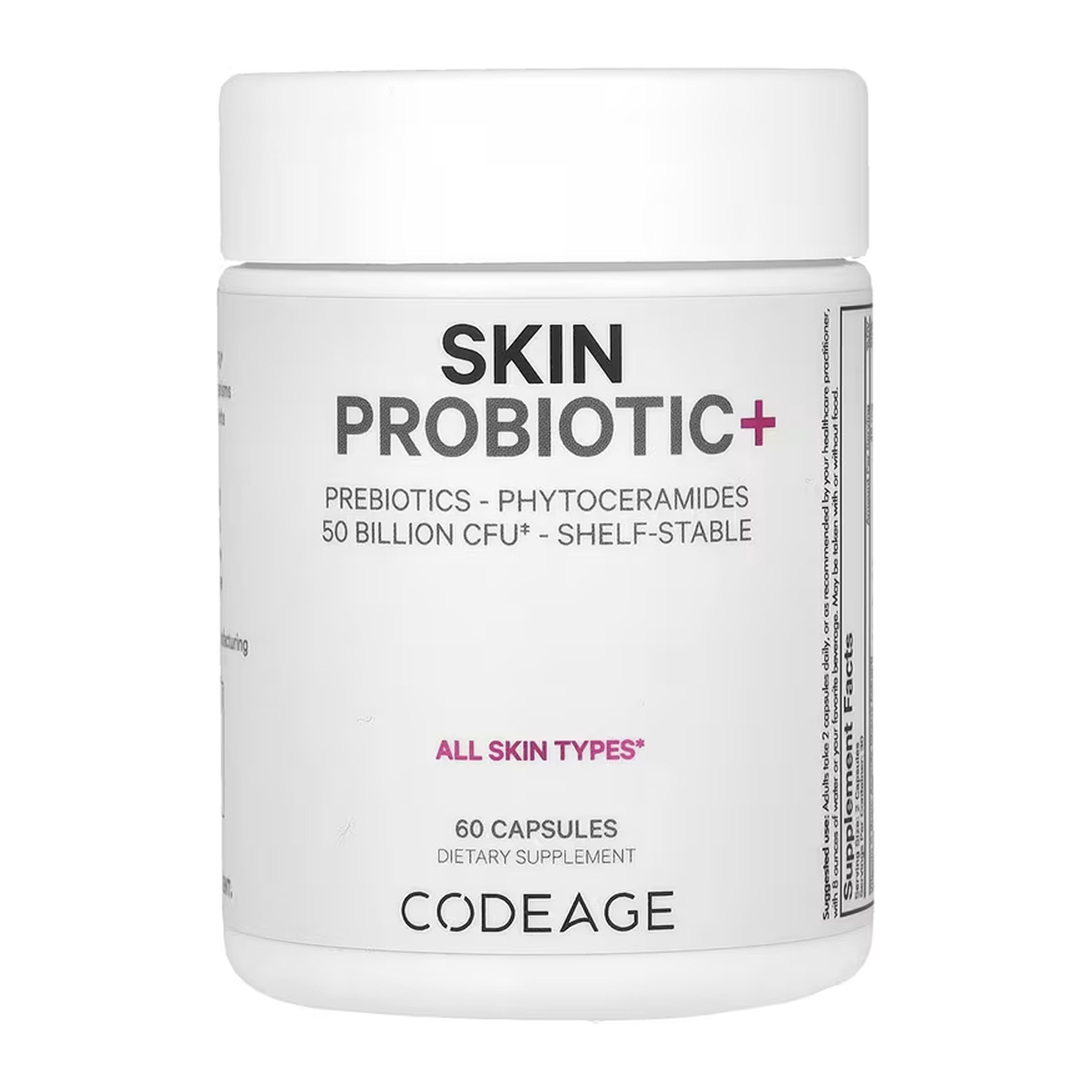 Codeage Skin Probiotic+ пробіотик для шкіри, 60 капсул
