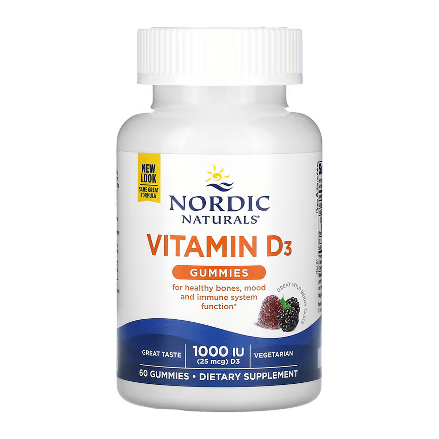 Жувальні цукерки з вітаміном D3 Nordic Naturals, 60 шт.