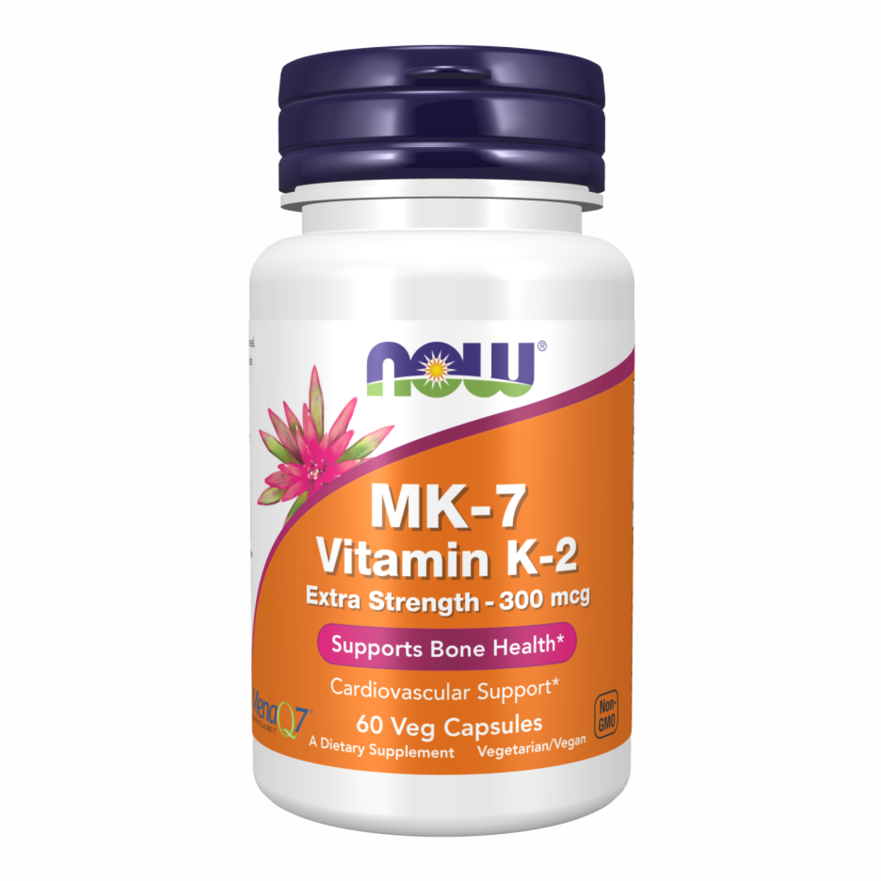 Now Foods Вітамін K2 (MK-7) 300 мкг, 60 вегетаріанських капсул