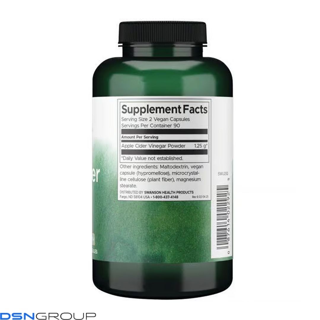 Apple Cider Vinegar High Potency 625mg - 180 caps