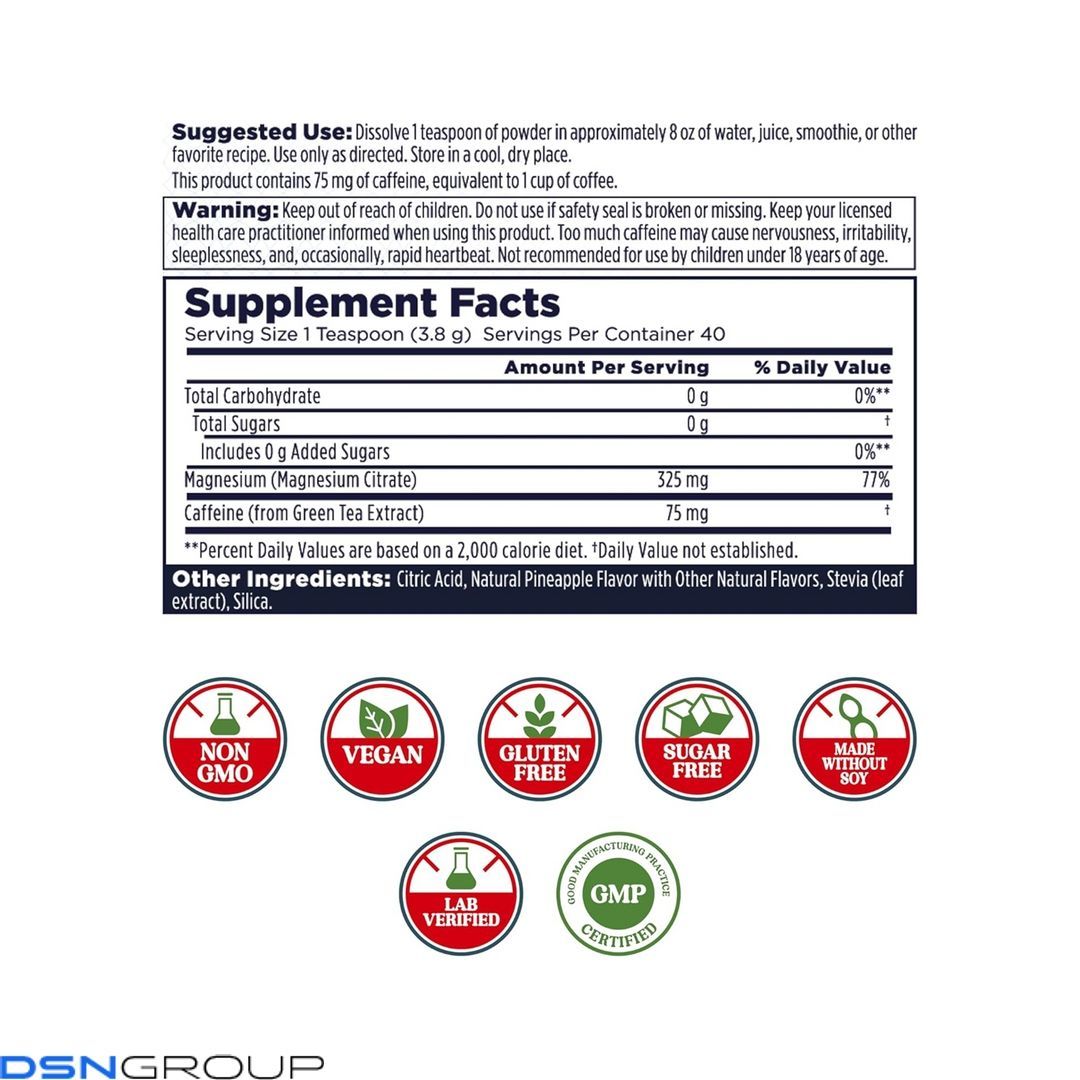 Energy Magnesium Powder - 153g Pineapple