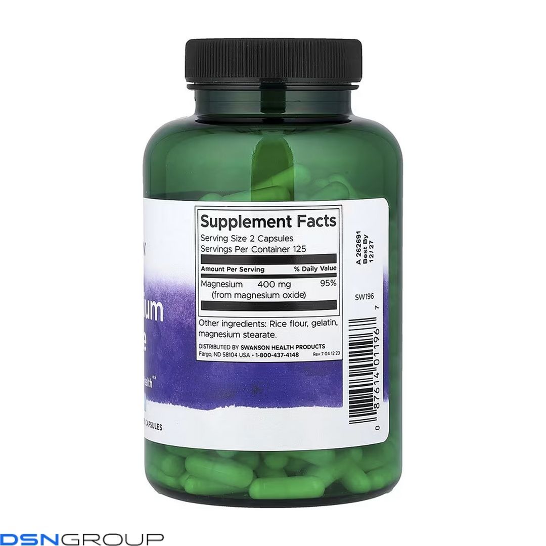 Magnesium Oxide 200 mg - 250 caps