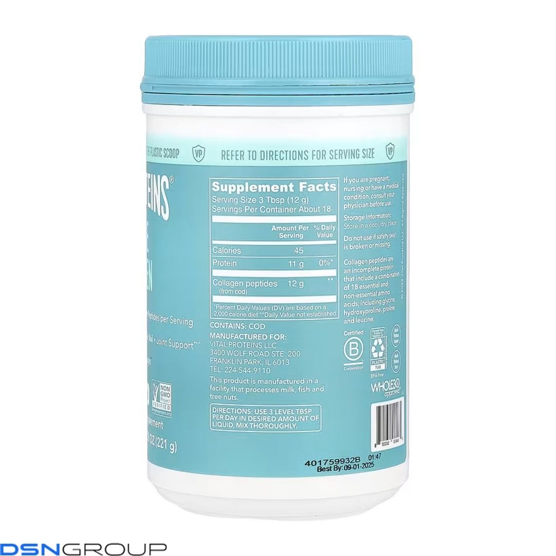 Marine Collagen - 221g Unflavored (Пошкоджена банка)