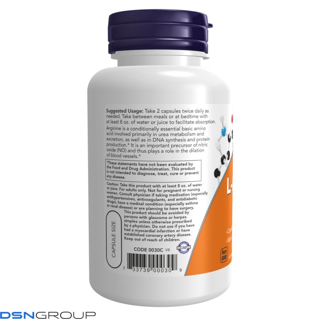 L-Arginine 500mg - 100caps 100-53-6622039-20 фото L-Arginine 500mg - 100caps