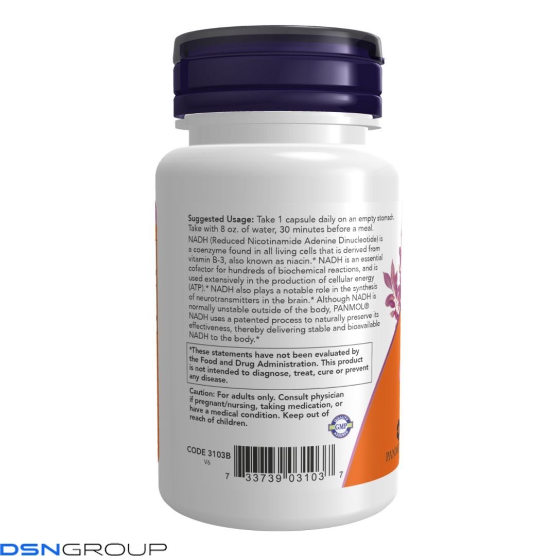 NADH 10mg With 200mg Ribose - 60 vcaps