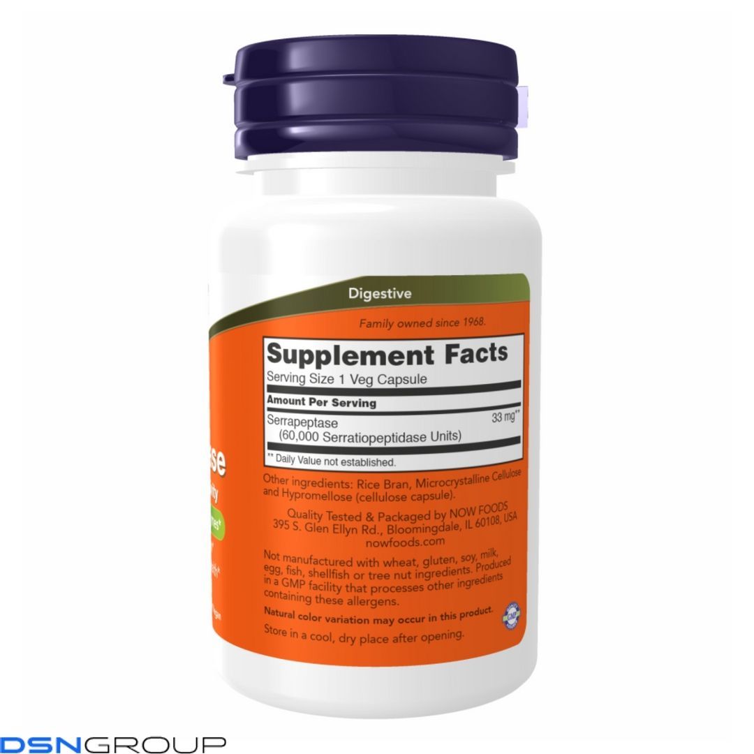Serrapeptase 60,000 Units - 60 vcaps