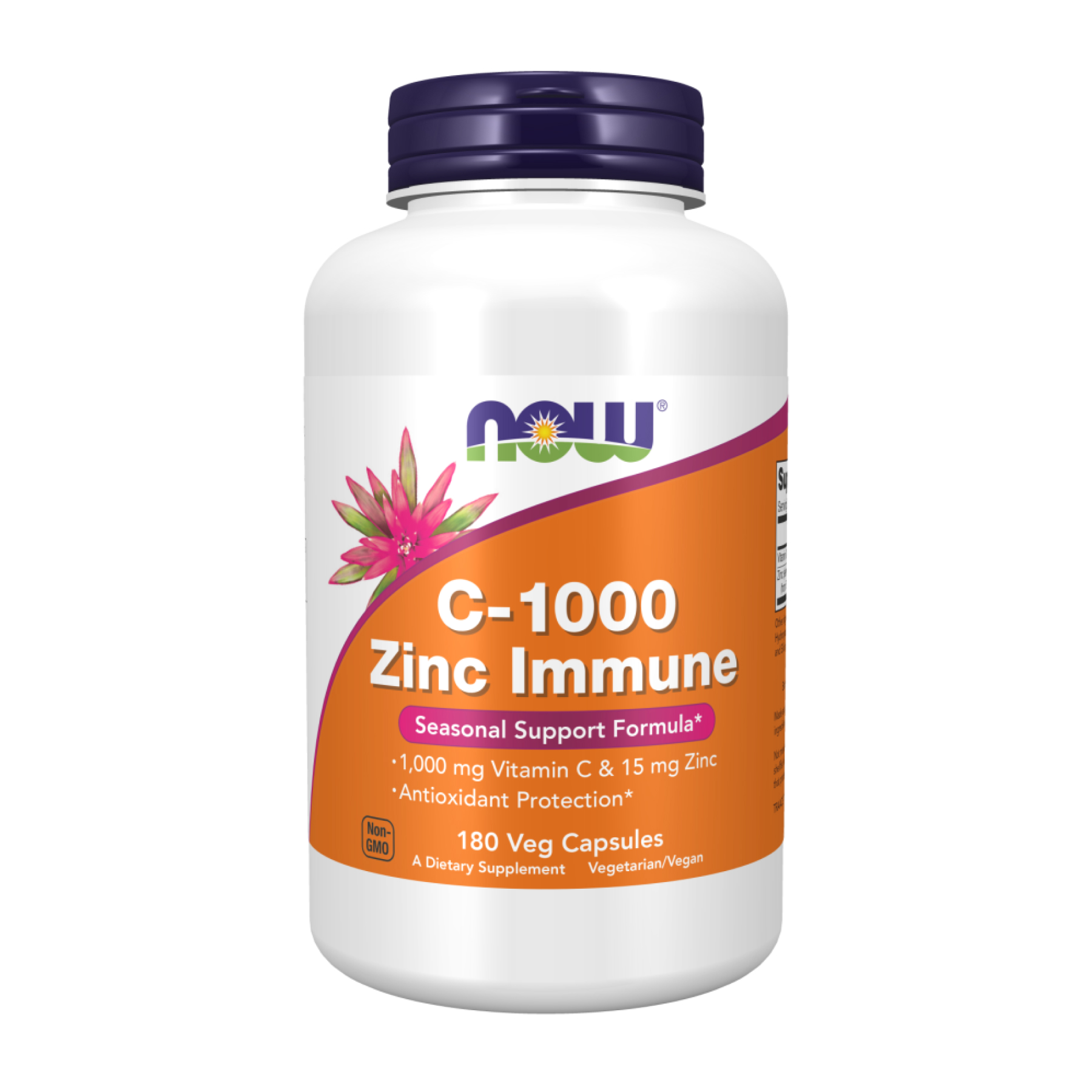 Вітамін C 1000 мг з цинком Now Foods C-1000 Zinc Immune, 180 капсул