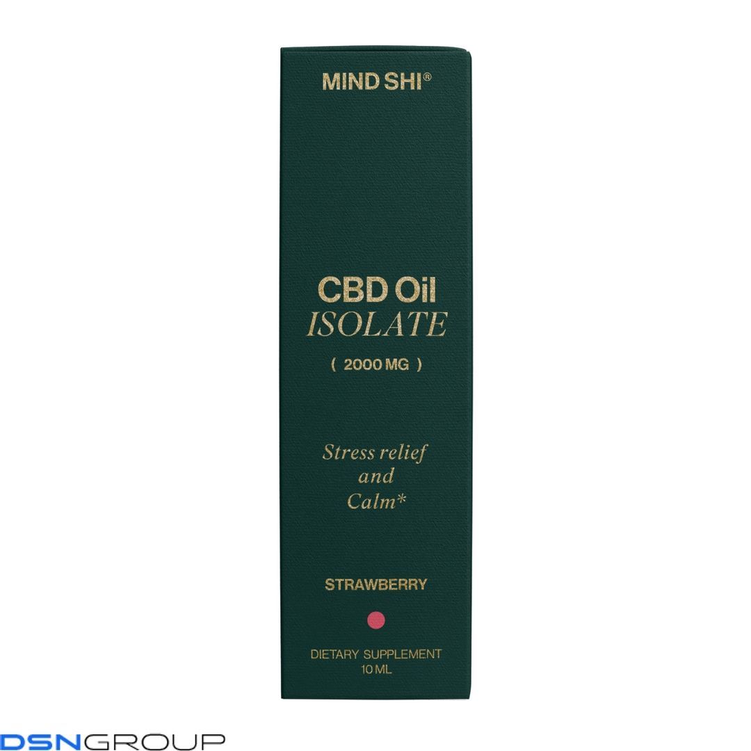 CBD Oil Isolate 2000 mg Strawberry - 10 ml (Повреждена упаковка)