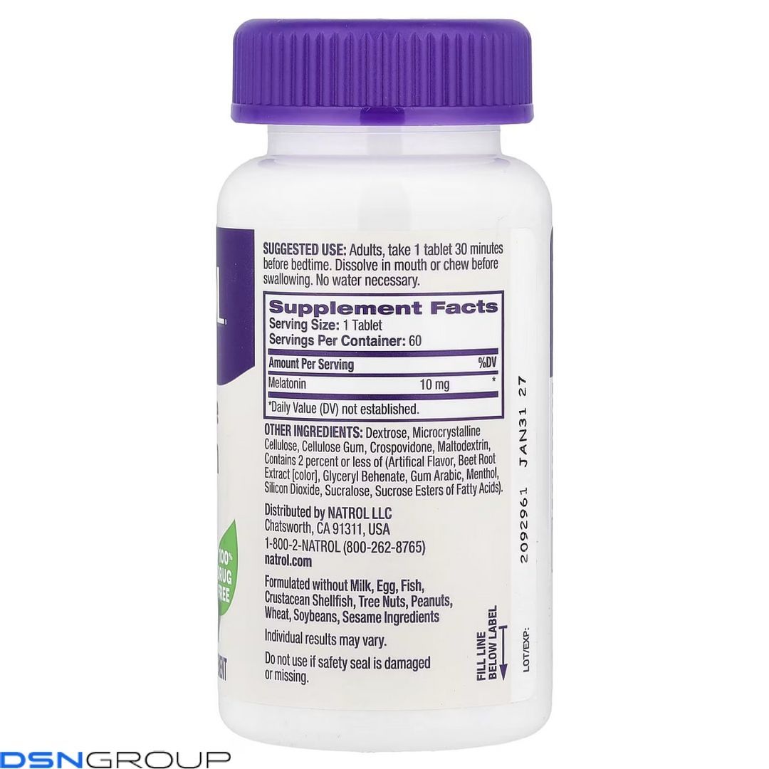 Fast Dissolve Melatonin 10mg - 60 tabs (Повреждена этикетка)