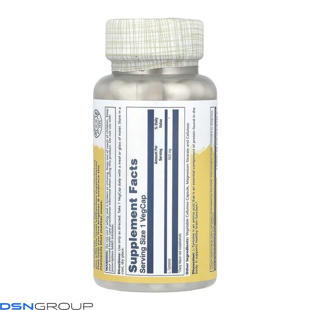 L-Tyrosine 500mg - 100 vcaps 2023-10-6756 фото L-Tyrosine 500mg - 100 vcaps