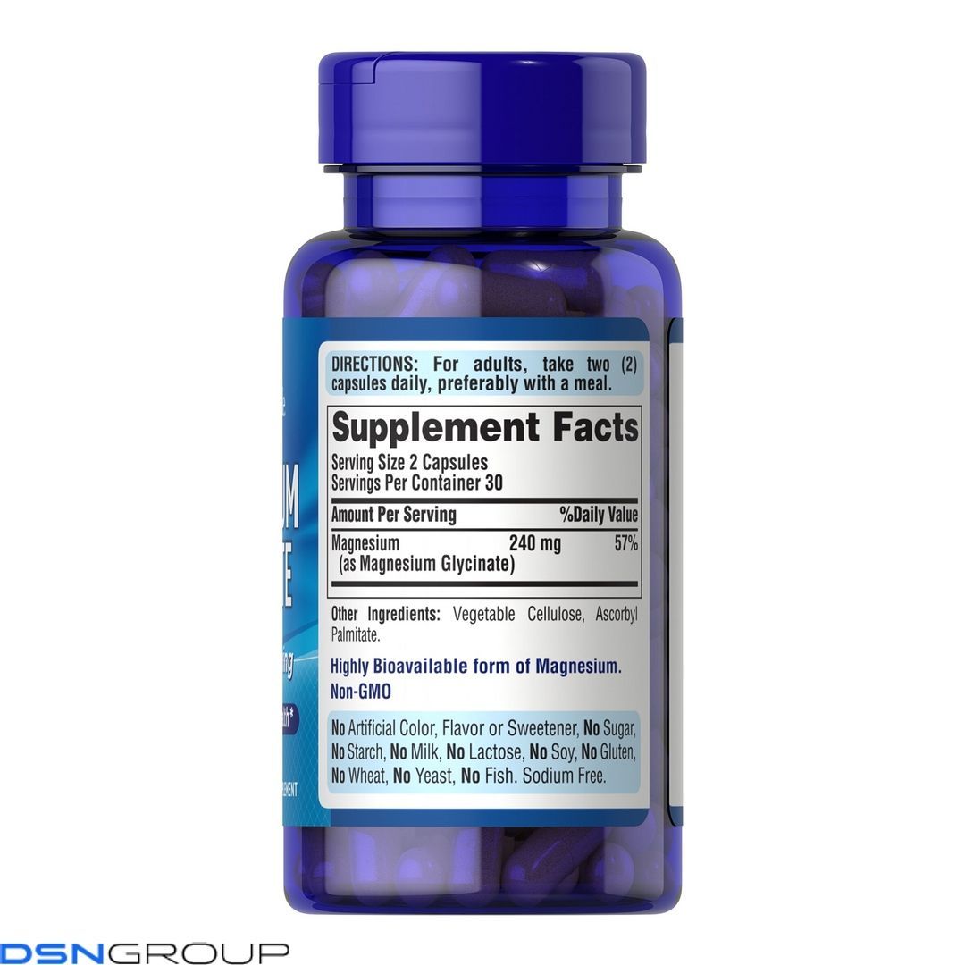 Magnesium Glycinate 240mg per serving - 60 caps
