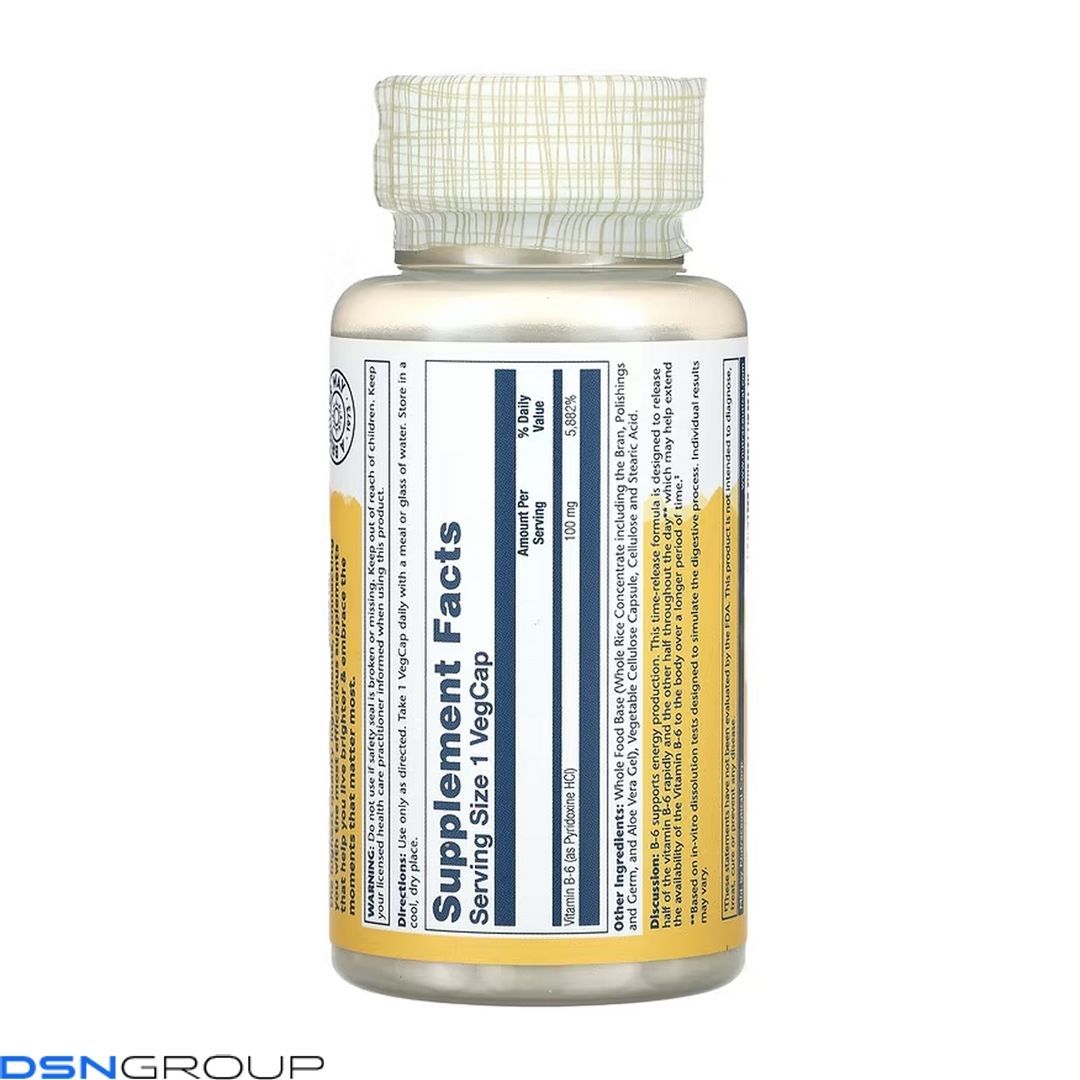 Vitamin B-6 Timed-Release 100mg - 60 vcaps 2023-10-6423 фото Vitamin B-6 Timed-Release 100mg - 60 vcaps