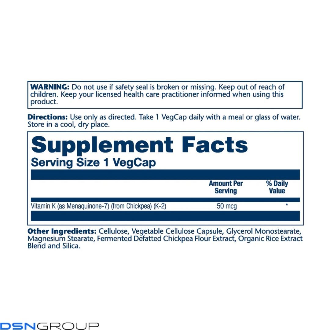 Vitamin K-2 MK-7 50mcg - 30 vcaps
