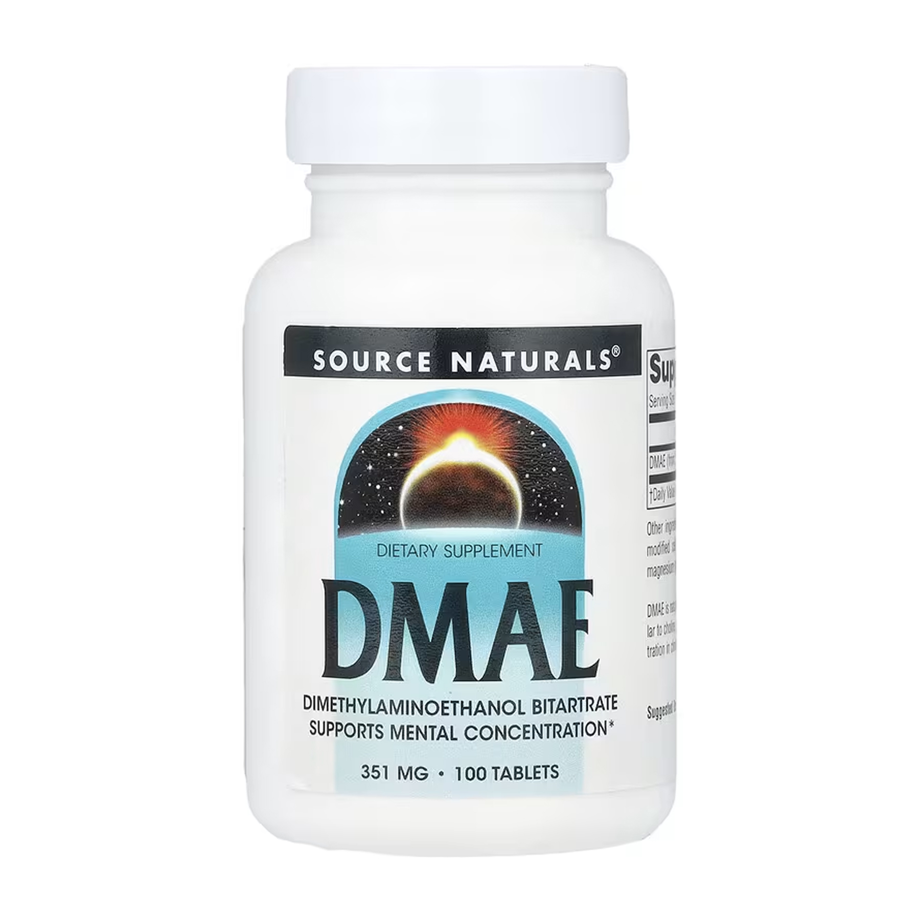 DMAE 351 мг Source Naturals, 100 таблеток