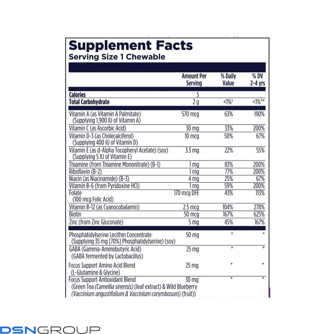 Focus-Saurus - 30 chewables Grape
