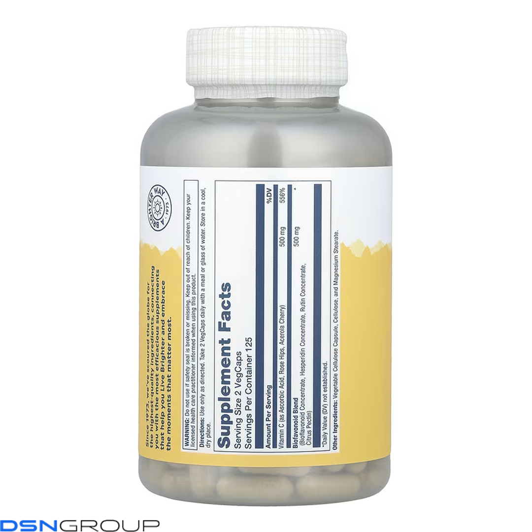 Vitamin C & Bioflavonoids 1:1 500mg - 250 vcaps (До 09.26)